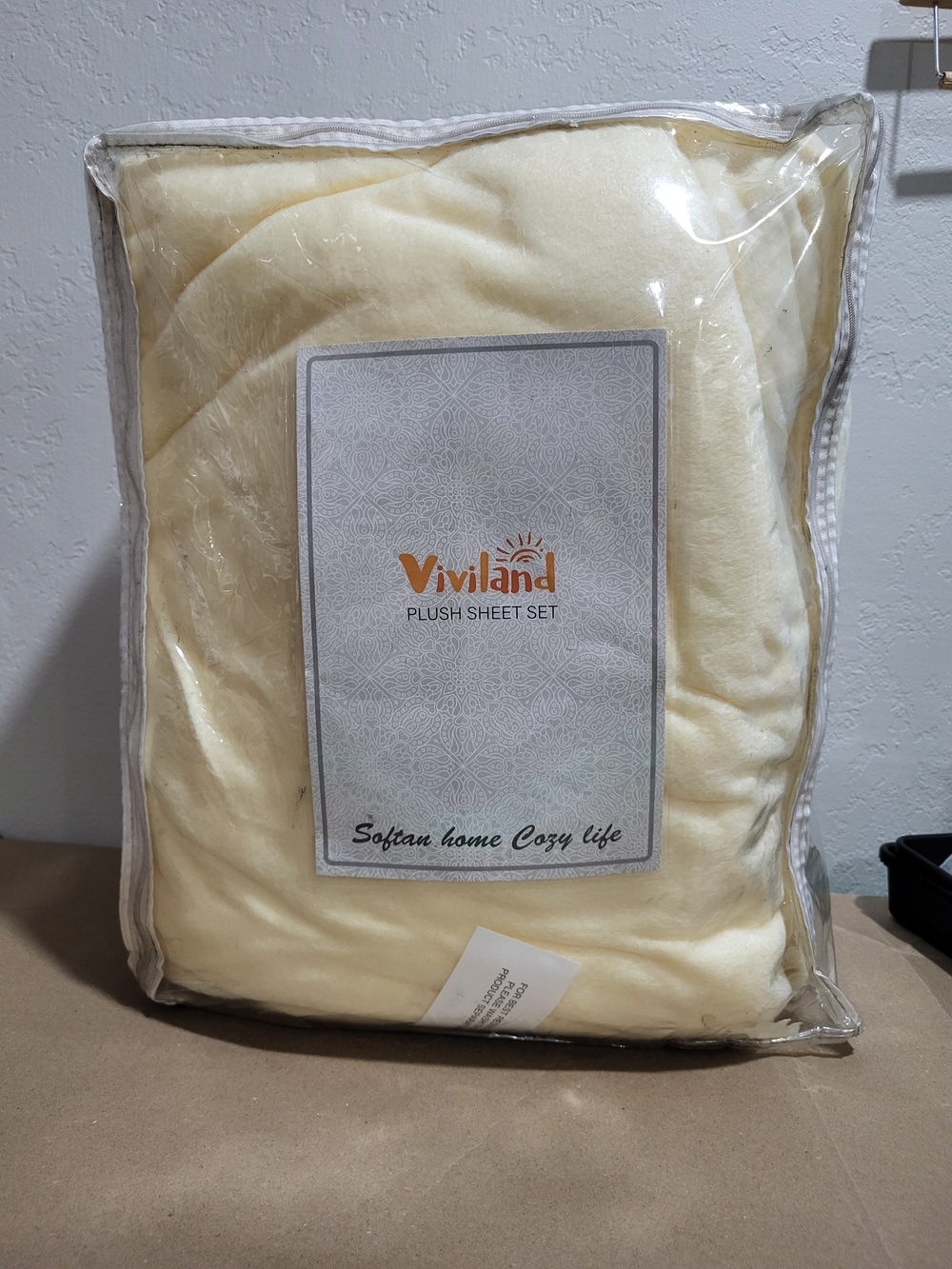 Cream Plush Sheet Set - Soft Cozy Bedding